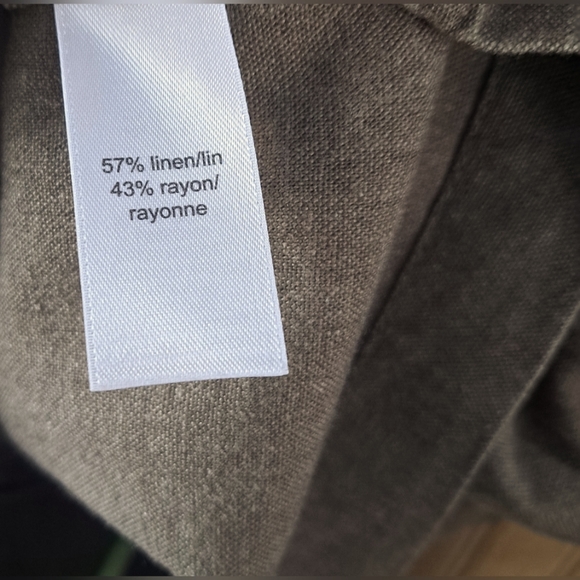 Maurices Ladies Army Olive Green Jacket Shacket 57% Linen 43% Rayon Size M - Picture 6 of 7